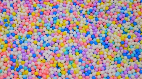 Colorful ball pit with thousands of plastic balls. Stock Footage 320042785