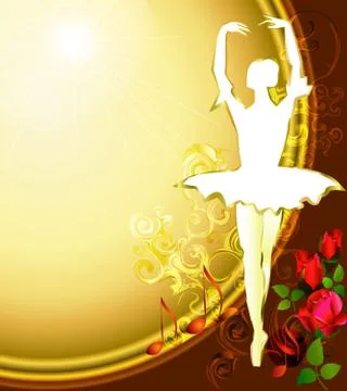 Colorful ballet dancer vector illustration Illustrazione stock