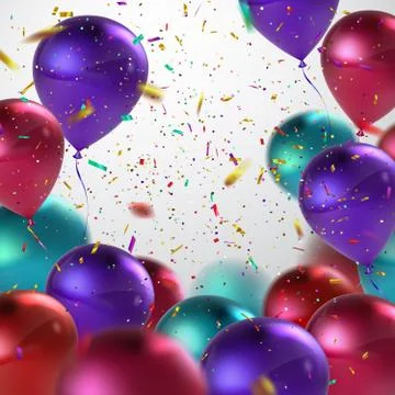 Colorful Balloon Bunch. Stock Illustration