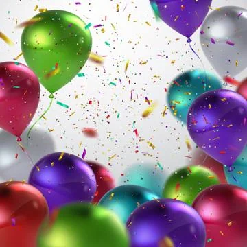 Colorful Balloon Bunch. Stock Illustration