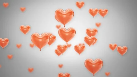 Colorful Balloon Floating on Gray background Loop 4K 3D Animation With Alpha. Video stock 140095754