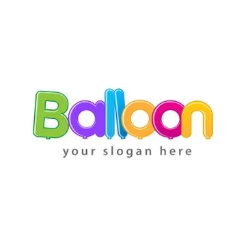 Colorful balloon logo Stock Illustration