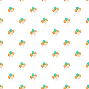 Colorful balloon pattern creating a festive background Stock Illustration