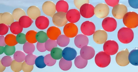 Colorful balloons 4k 库存影片 62061401