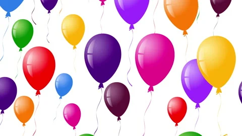 Colorful balloons background, seamless looping. 4K, 60fps Stock Footage 130596173
