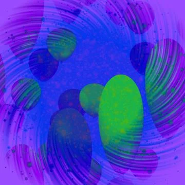 Colorful balloons front a firework Stock Illustration