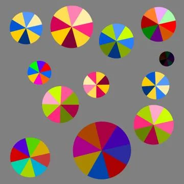 Colorful balloons on gray background Stock Illustration