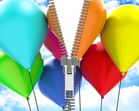 The colorful balloons Stock Illustration