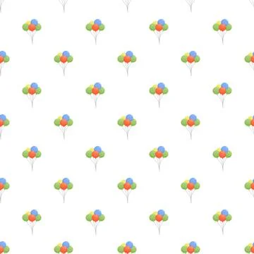 Colorful balloons repeating pattern celebrating party background Illustrazione stock