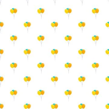 Colorful balloons repeating pattern celebrating party event Stock Illustration