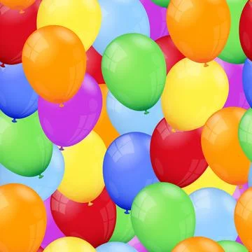 Colorful balloons seamless pattern background Stock Illustration