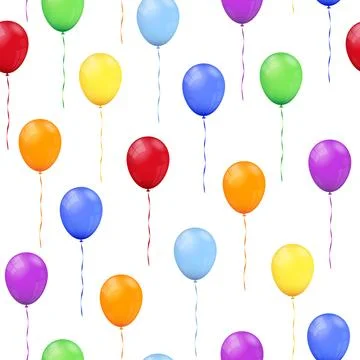Colorful balloons seamless pattern Stock Illustration