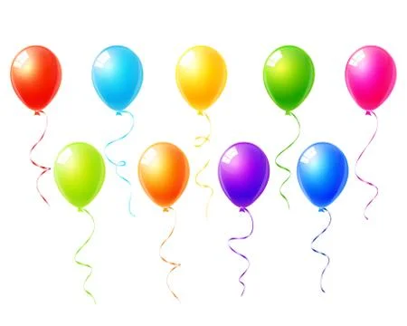 Colorful balloons set Stock Illustration