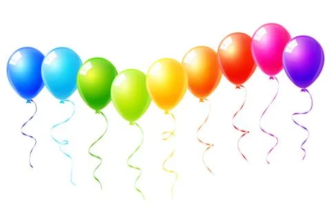 Colorful balloons set Stock Illustration