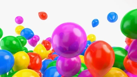 Colorful Balloons on White Background 動画素材 104239147