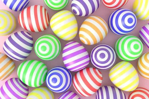 Colorful balls background. 3d rendering. Stock Illustration