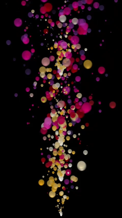 Colorful Balls Extraction Effect from Surface Point on Vertical Background Stock Footage 317013479