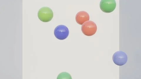 Colorful balls falling down.. Stock Footage 262519422