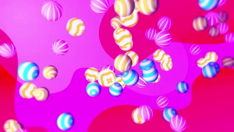 Colorful balls gradient background. VJ Seamless loop background. Video stock 95738964