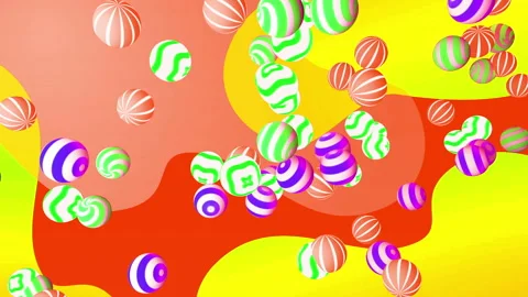Colorful balls gradient background. VJ Seamless loop background. Video stock 95738994