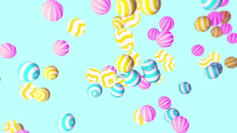 Colorful balls gradient background. VJ Seamless loop background. Video stock 95739378