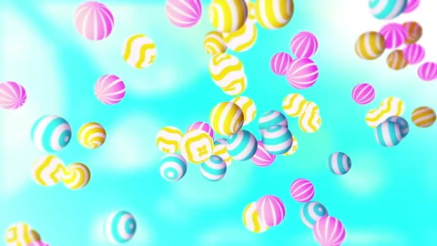 Colorful balls gradient background. VJ Seamless loop background. Stock Footage 95970103