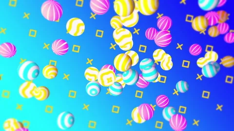 Colorful balls gradient background. VJ Seamless loop background. Stock Footage 96184321