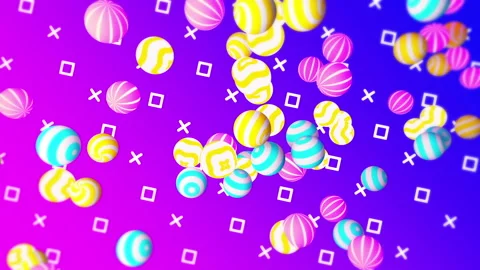 Colorful balls gradient background. VJ Seamless loop background. Stock Footage 96184332