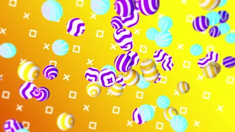 Colorful balls gradient background. VJ Seamless loop background. Stock Footage 96184404