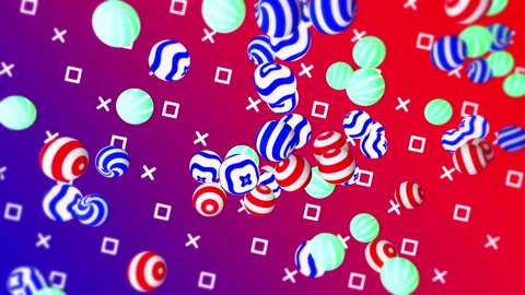 Colorful balls gradient background. VJ Seamless loop background. Stock Footage 96184413