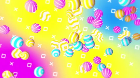 Colorful balls gradient background. VJ Seamless loop background. Stock Footage 96184479