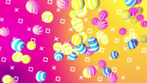 Colorful balls gradient background. VJ Seamless loop background. Stock Footage 96184513