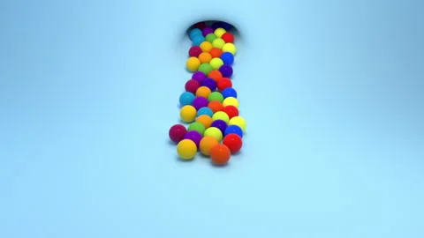 Colorful balls from the hole - 3d render looped. Stock Footage 327793524