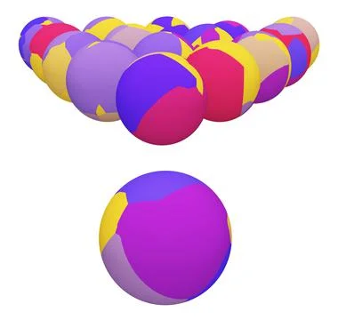 Colorful balls isolated on white background Stock Illustration