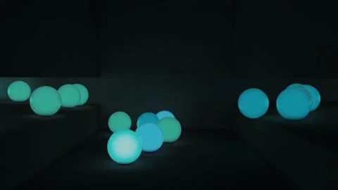 Colorful Balls Moving Animation Loop  Stock Footage 236064747