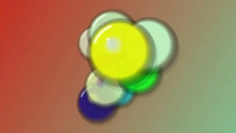 Colorful Balls Moving on Gradient Background. 스톡 동영상 330278608