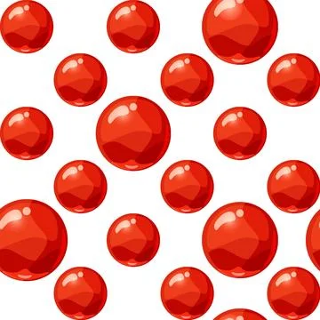 Colorful balls red seamless pattern Stock Illustration