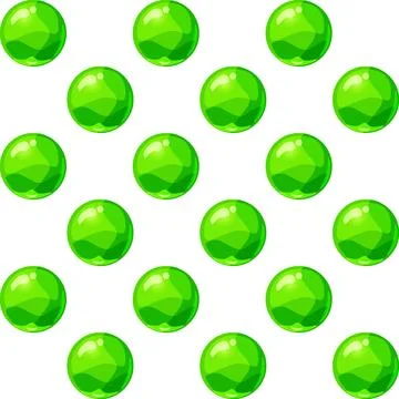Colorful balls seamless pattern green Stock Illustration