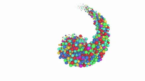 Colorful balls.Alpha matte Stock Footage 46388769