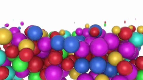 Colorful balls.Alpha matte Stock Footage 46463435