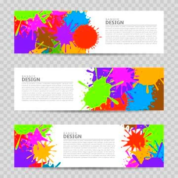 Colorful banner design Stock Illustration