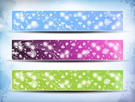 Colorful Banner Set Stock Illustration