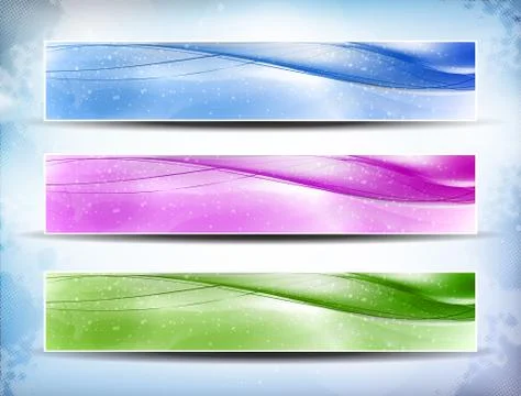 Colorful Banner Set Stock Illustration