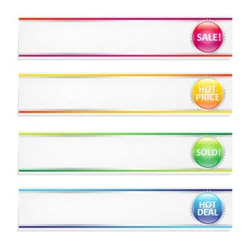 Colorful banners Stock Illustration