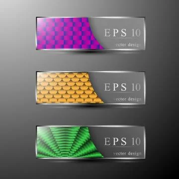 Colorful banners set Illustrazione stock