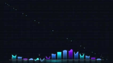 Colorful Bar Chart Animation: Data Visualization, Financial Growth, Digital.. Stock Footage 346660789