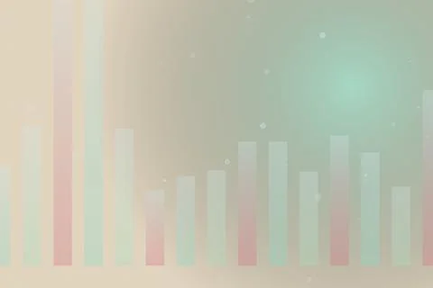 Colorful bar chart with data in a light background Stock Illustration