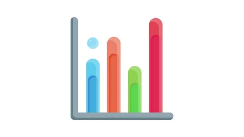 A colorful bar chart displaying different individuals on each bar, effectiv.. Stock Footage 332479707