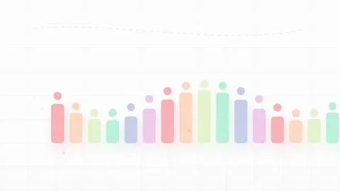 Colorful Bar Chart Graph Rising Upwards, Business Growth Concept, Data Analys Stock Footage 346661447