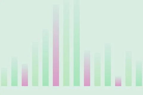 Colorful bar chart showing data analysis in a digital style Stock Illustration